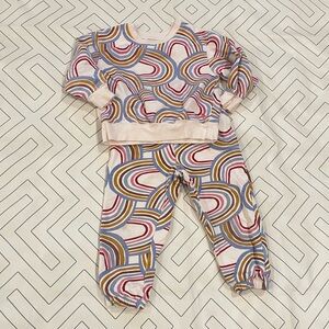 Pink Chicken Rainbow Sweatsuit Outfit